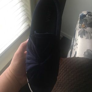 Mia Blue suede tennis shoes.